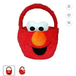 Sesame Street Red and Orange Plush Bag
